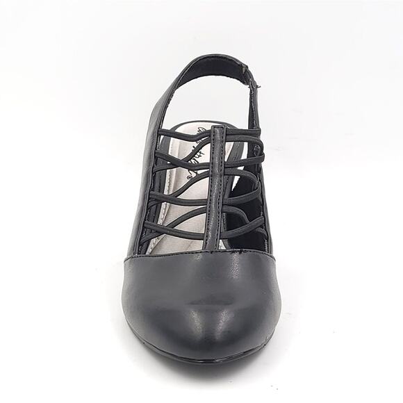 Easy Street Women Slingback Criss Cross Strap Sandals Berry Size US 8N Black - Picture 5 of 7